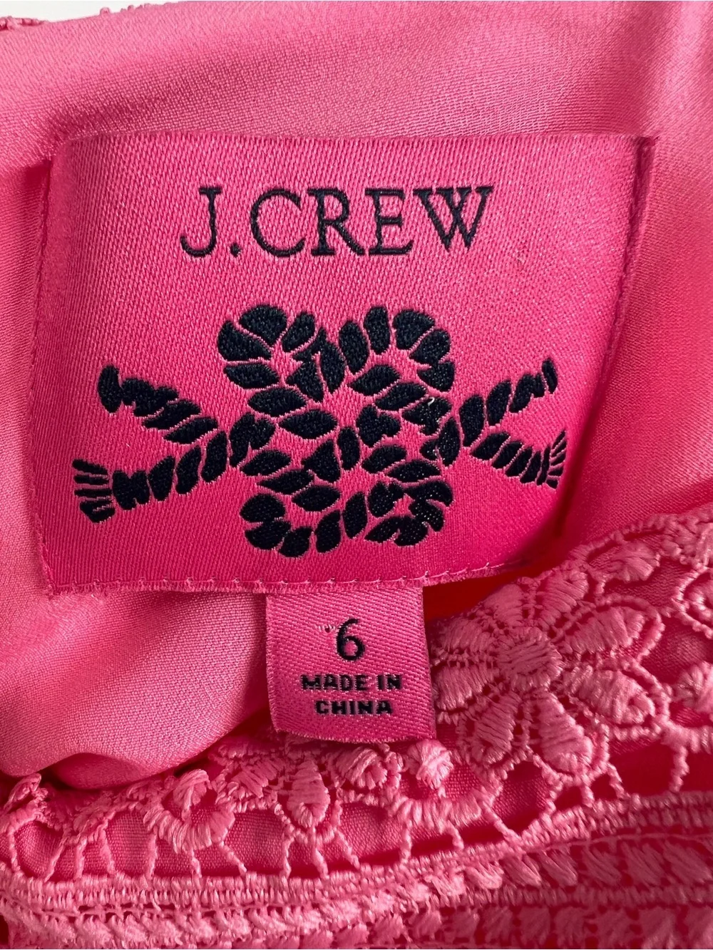 J.Crew Lace Eyelet Midi Dress Size 6